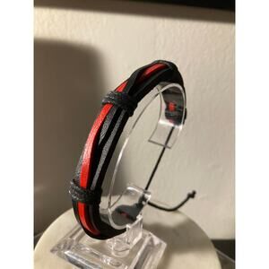 leather cuff bangle adjustable bracelet